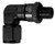 Fragola -6AN Female Nut x 9/16-18 (6) O-Ring 90 Degree Swivel - Black