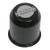 232712BR BKR STEEL PUSH THROUGH W/PLUG CTR CAP BLACK 3.30"