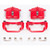 Power Stop 00-03 Cadillac DeVille Rear Red Calipers w/Brackets - Pair