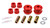 Prothane Subaru WRX Front Control Arm Bushings - Red