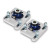 9404 MUSTANG FRONT CASTER CAMBER PLATE KIT(ALUMINUM)