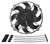 DERALE 16618 8" Tornado Electric Fan Standard Kit