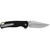 Kershaw Runoff Manual Open Button Lock 8Cr13MoV Clip Point Blade EDC Folding Pocket Knife - Black