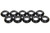 1in Cone Spacer 10 pack Aluminum - Black