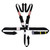 RaceQuip L & L 5pt Ratchet HNR Harness Black