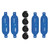 Extreme Max 3006.7524 BoatTector Inflatable Fender Value 4-Pack - 4.5 x 16, Blue