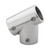 Whitecap S-1442C 60Â° Tee Rail Fitting - 7/8 Right Hand, CP/Zamac