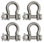 Extreme Max 3006.8372.4 BoatTector Stainless Steel Bolt-Type Anchor Shackle - 3/8, 4-Pack