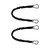 Extreme Max 3006.2882 BoatTector High-Strength Line Snubber & Storage Bungee, Value 2-Pack - 18 with Medium Hooks, Black