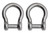 Extreme Max 3006.8411.2 BoatTector Stainless Steel Bow Shackle with No-Snag Pin - 3/8, 2-Pack