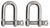 Extreme Max 3006.8237.2 BoatTector Stainless Steel D Shackle - 1/4, 2-Pack
