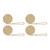 Extreme Max 3006.3019 BoatTector Double Braid Nylon Dock Line Value 4-Pack - 3/8 x 15, White & Gold