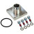 FITTING DRY SUMP SQUARE BASE 10AN MALE 4BOLT SQUARE FLANGE