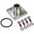 FITTING DRY SUMP SQUARE BASE 10AN MALE 4BOLT SQUARE FLANGE