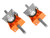 aFe Control PFADT Series Engine Mount Set; Chevrolet Corvette (C5/C6) 97-13 Orange