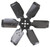 Derale DER17419 RIGID FAN 19 STL BLK REV ROT