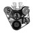 Speedmaster 1-415-002-02 Chevy BBC 454 Aluminum Serpentine Engine Pulley Kit Black
