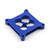 Speedmaster PCE120.1008.03 1" Aluminum 4150 Square Bore 4-Port CNC Machined Carburetor Spacer - Blue