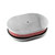 Speedmaster PCE104.1018 12" x 2" Oval Polished Aluminum Air Cleaner Kit - Red Filter