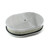 Speedmaster PCE104.1005.01 12" x 2" Oval Plain Polished Aluminum Air Cleaner Kit
