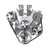 Speedmaster 1-415-002-01 Chevy BBC 454 Aluminum Polished Complete Serpentine Engine Pulley Kit