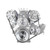 Speedmaster PCE415.1021.01 Chevy SBC 350 Aluminum Complete Serpentine Engine Pulley Kit - Polished
