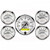 Autometer Ford Racing Kit Box (5 pc In-Dash Elec Speedo/Oil Pressure/Water Temp/Fuel Level/Volt)