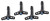 PROFORM 440756 ENGINE VALVE COVER WING NUTS; STEEL
