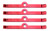 Moroso Chevrolet Small Block Valve Cover Hold Downs - Steel - Red Powder Coat - Set of 4