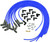 Ford Racing 9mm Spark Plug Wire Sets - Blue