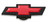 Proform PFM141-335 AIR CLEANER CENTER NUT LARGE CHEVY BOWTIE EMBLEM BLACK CRINKLE W/RED