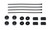 Radiator Screen Mounting Kit Ste of 4 Black Nylon