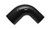 Vibrant 4 Ply Reinforced Silicone 90 degree Transition Elbow - 2.75in I.D. x 3in I.D. (BLACK)
