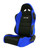 Scat SCA80-1606-65L SPORTSMAN BLACK VELOUR INSIDE BLUE VELOUR WINGS & SIDE BOLSTERS