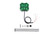 STAGE SERIES SINGLECOLOR LED ROCK LIGHT GREEN BARE WIRE (EACH)