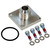 FITTING DRY SUMP SQUARE BASE 8AN MALE 4BOLT SQUARE FLANGE