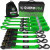 MEDIUM DUTY RATCHET STRAP TIEDOWN 1IN X 15FT (4PACK) GREEN