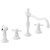Ginger USA N943/50 Brass 943 Chesterfield Double Handle Widespread Kitchen Faucet with Side, White