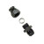 FITTING ADAPTER 8AN MALE TO 1/2 TUBE COMPRESSION ALUM BLK