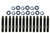 VALVE COVER STUD KIT BBC FABRICATED V/C BULLET NOSE NON SERRATED FLANGE NUTS