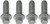 Dorman 917511 Front Wheel Hub Bolt for Select Dodge Models, 4 Pack