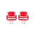 Power Stop 08-16 Buick Enclave Front Red Calipers w/Brackets - Pair