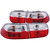 ANZO 1992-1995 Honda Civic Taillights Red/Clear