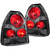 ANZO 1996-2000 Honda Civic Taillights Black