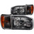 ANZO 1999-2004 Nissan Pathfinder Crystal Headlights Black
