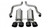 Corsa Black Xtreme Axle-Back Exhaust w/Dual Black 3.5in Tips 09-13 Chevrolet Corvette C6 6.2L V8