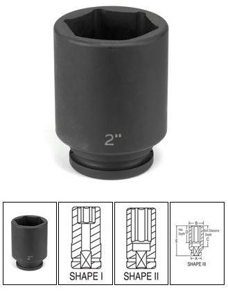 Grey Pneumatic GRE3022D Soc 11/16 3/4D Imp 6Pt Dp Male