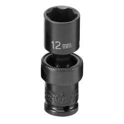 Grey Pneumatic GRE912UMS (912UMS) 1/4" Surface Drive x 12mm Standard Universal Socket