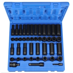 Grey Pneumatic GRE1643RD 3/8" Dr. 43 Pc. Standard/Deep SAE/Metric -12 Point