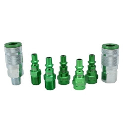 Milton Industries MILS-307AKIT ColorFit by Milton Coupler & Plug Kit - (A-Style, Green) - 1/4" NPT, (7-Piece)